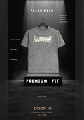 FAAAAHHH! Oversized Acid Wash Drop Shoulder T-Shirt – Charcoal Black