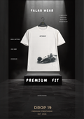 Speed Racer Oversized Drop Shoulder T-Shirt – White