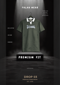 Olive Green “Broken Type” Premium Oversized T-Shirt
