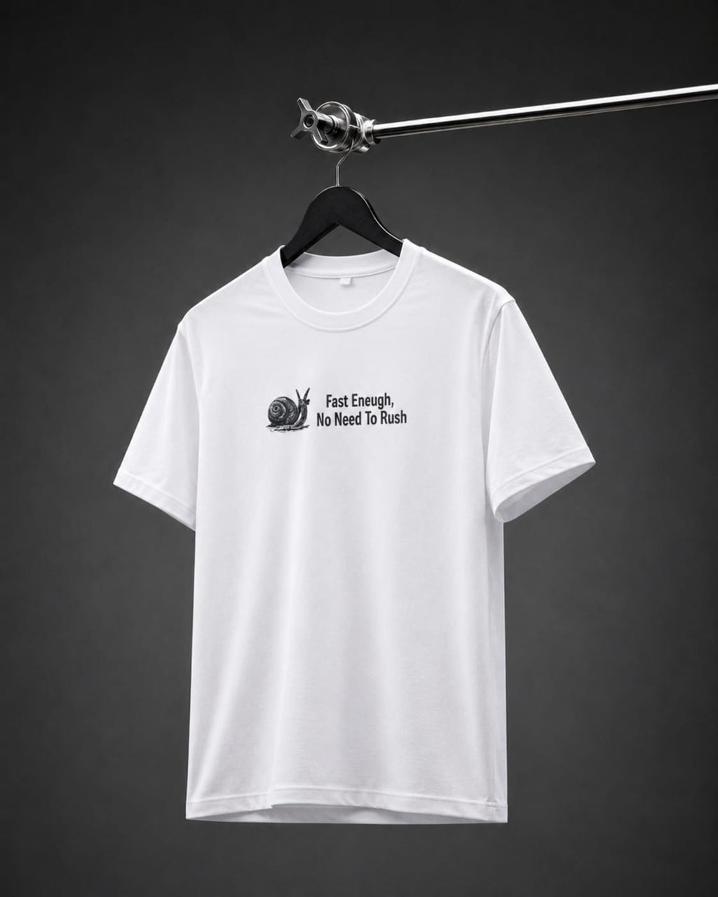 Slow & Steady Oversized Drop Shoulder T-Shirt – White