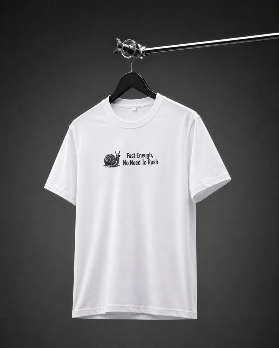 Slow & Steady Oversized Drop Shoulder T-Shirt – White