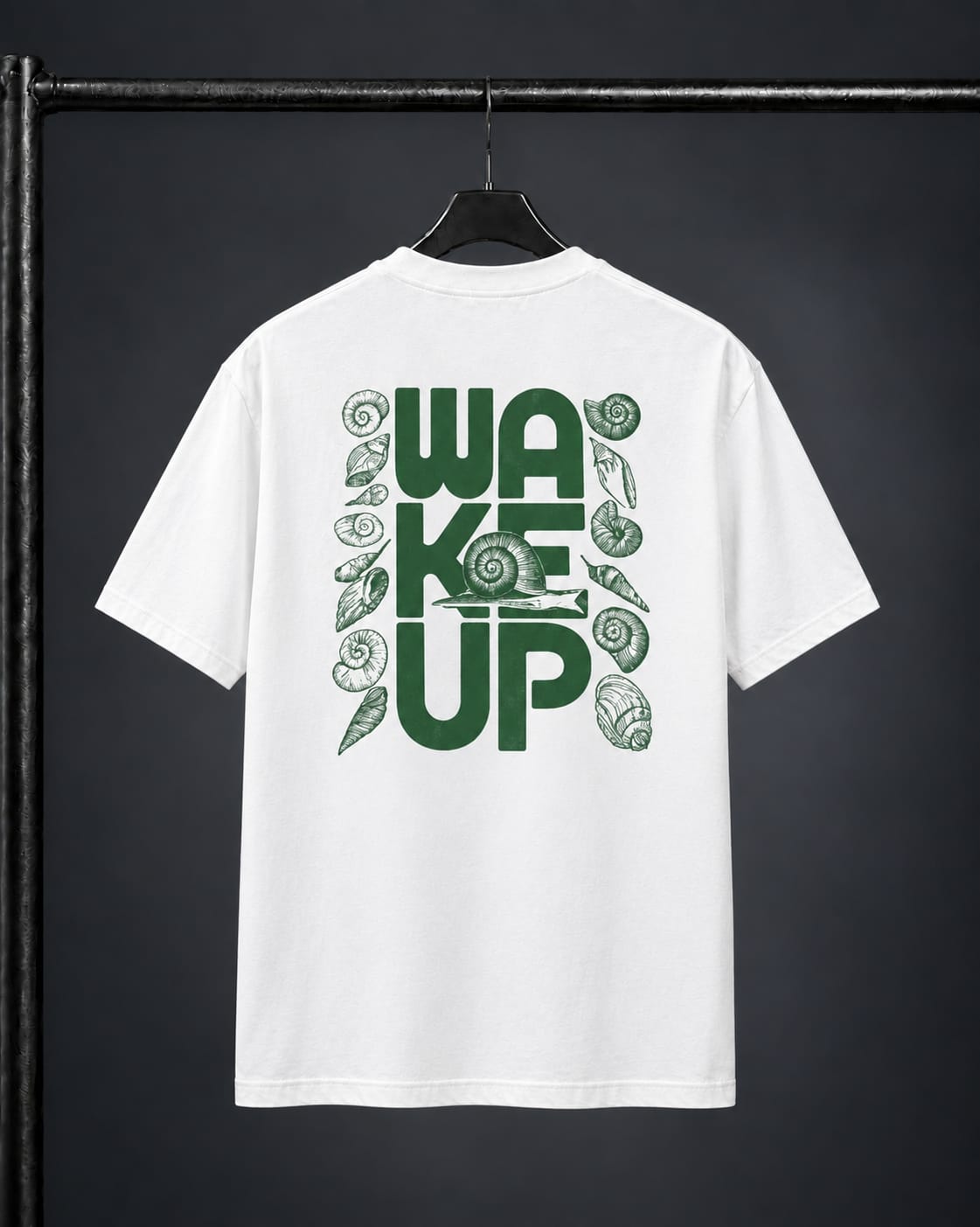 Slow & Steady Oversized Drop Shoulder T-Shirt – White