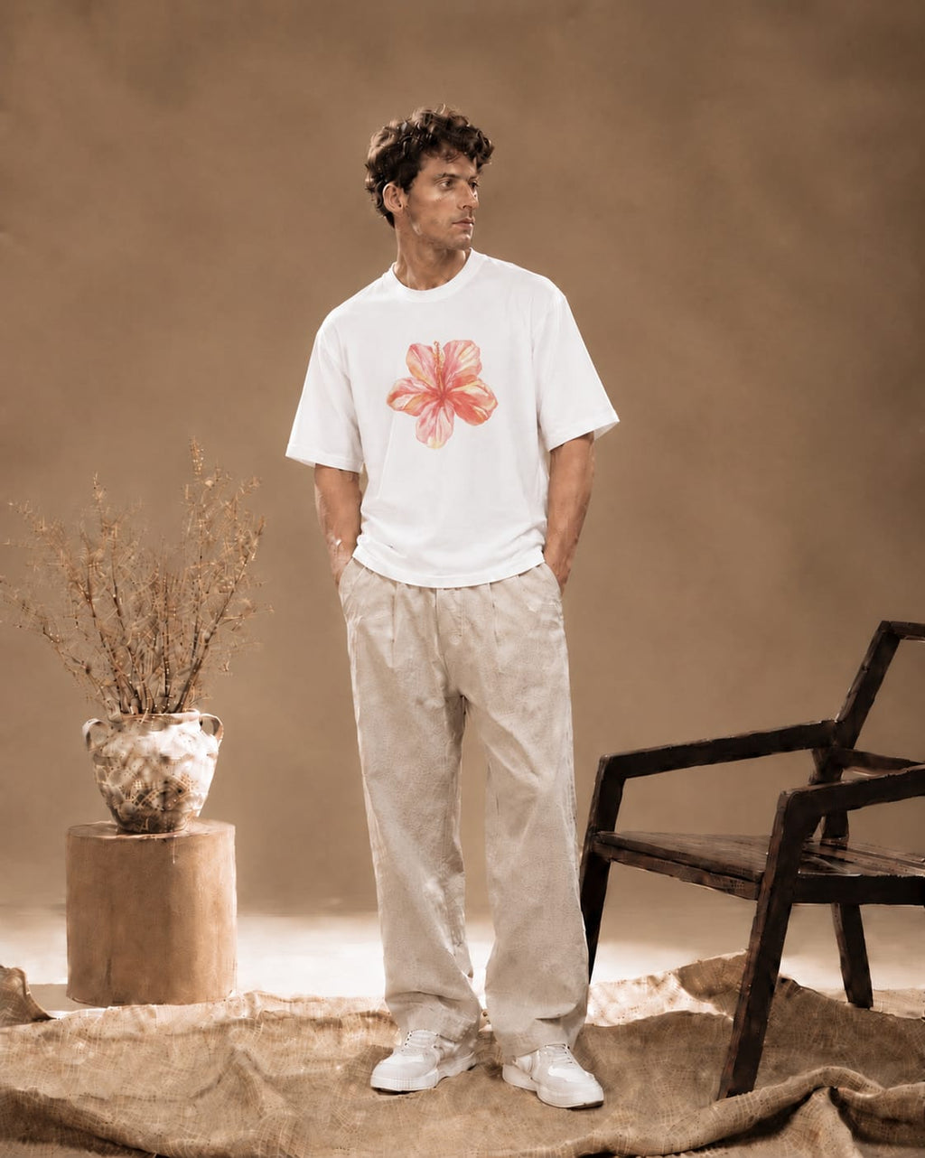 Hibiscus Bloom Oversized T-Shirt