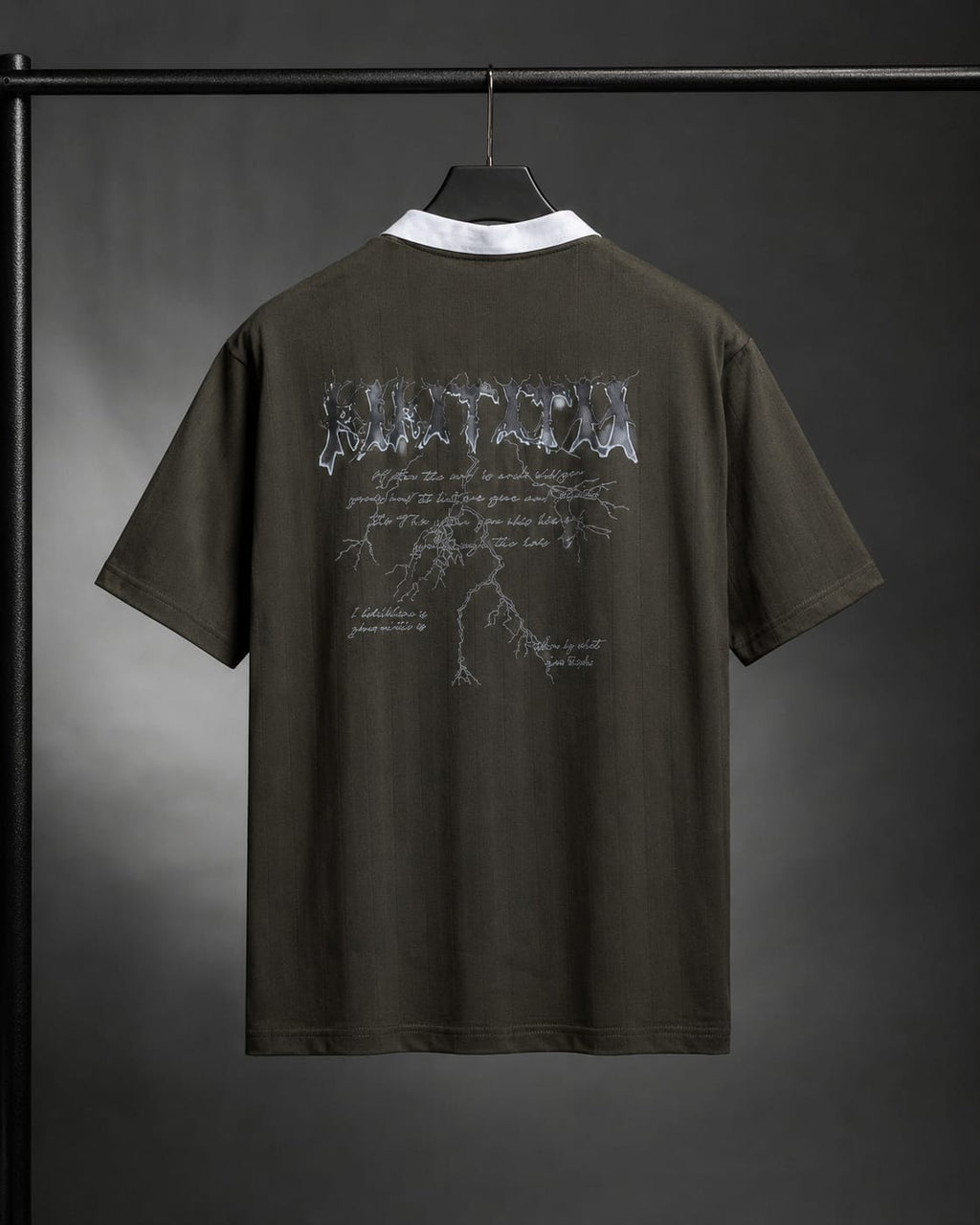 Olive Green “Broken Type” Premium Oversized T-Shirt