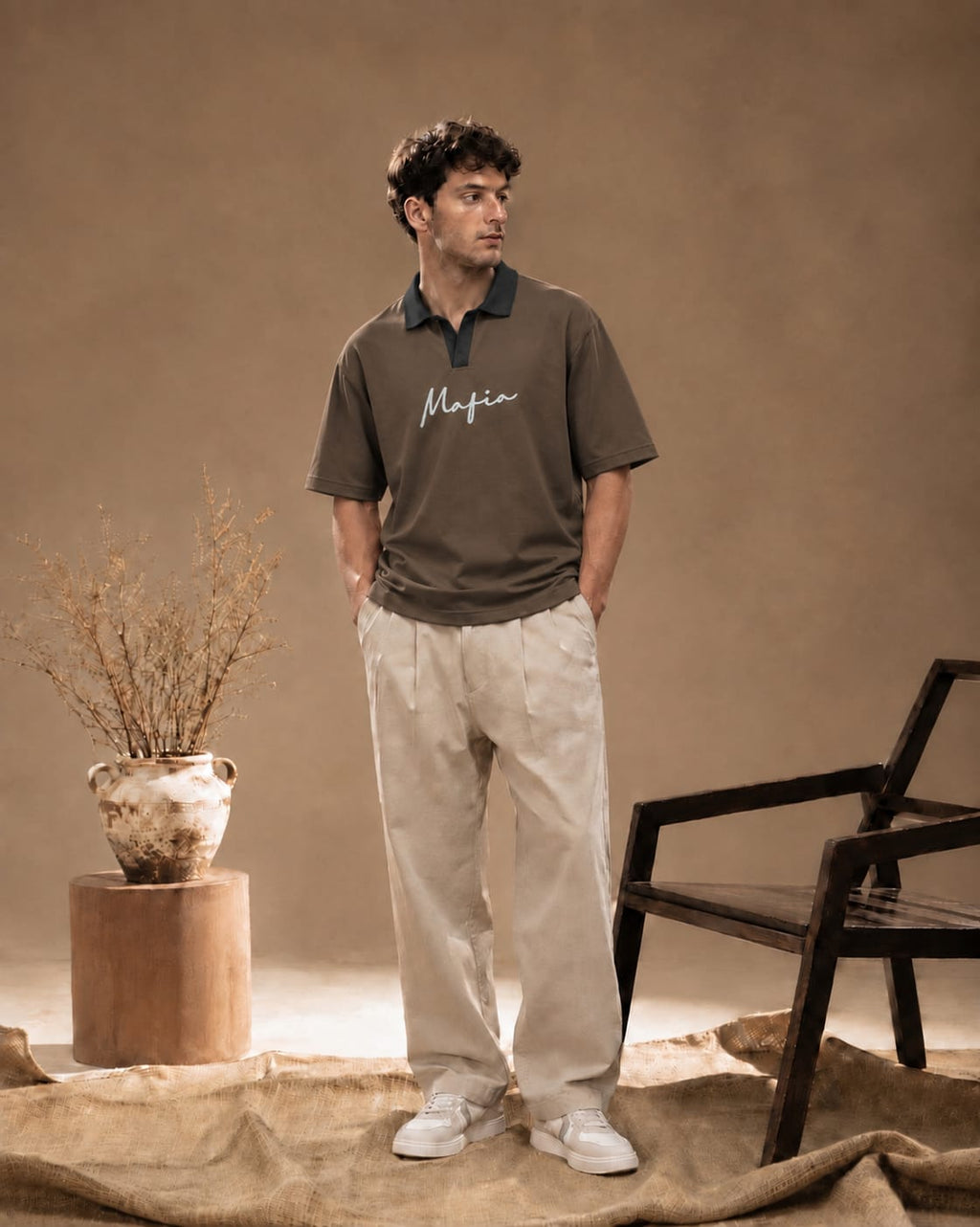 Mafia Signature Oversized Drop Shoulder T-Shirt