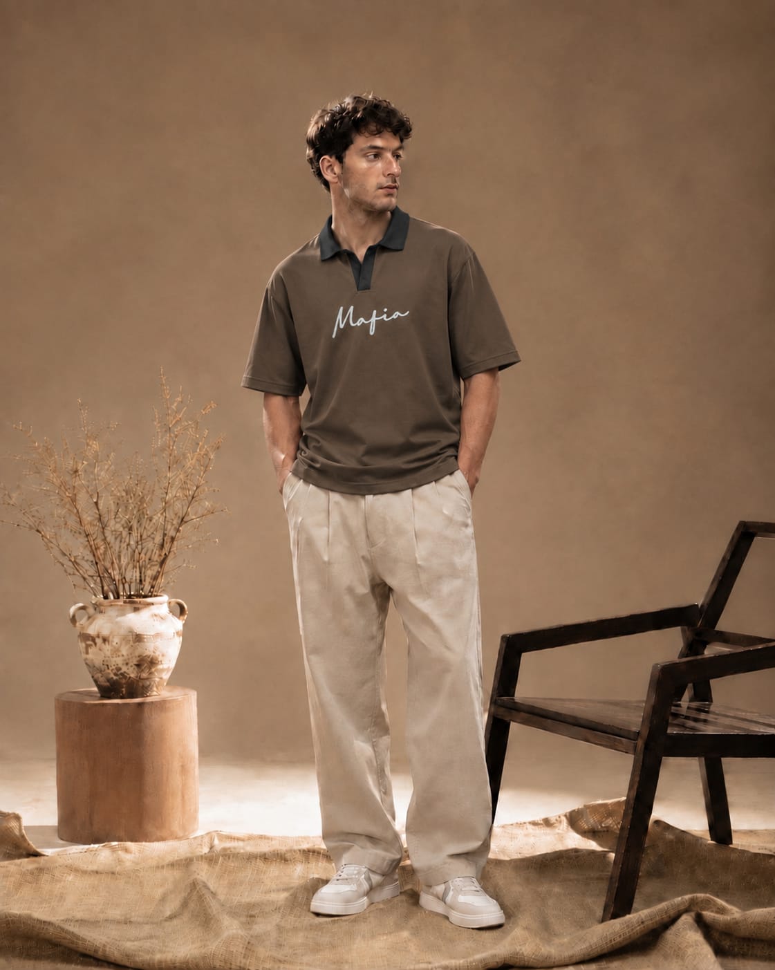 Mafia Signature Oversized Drop Shoulder T-Shirt