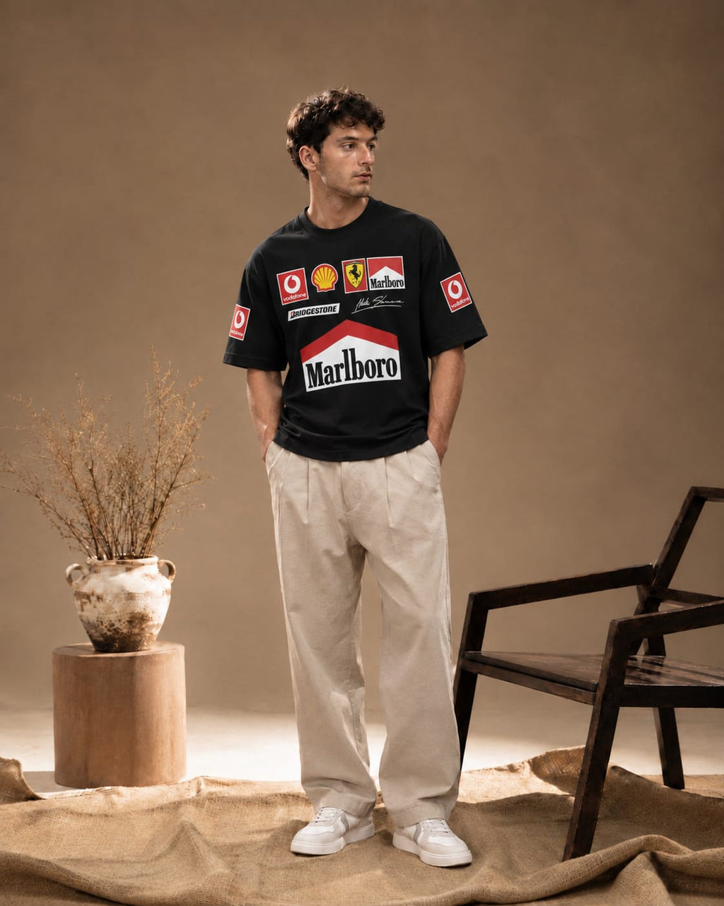 Racing Marlboro Graphic Premium Oversized T-Shirt