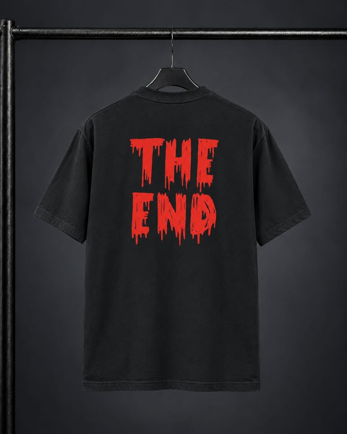 The End Oversized Drop Shoulder T-Shirt – Black