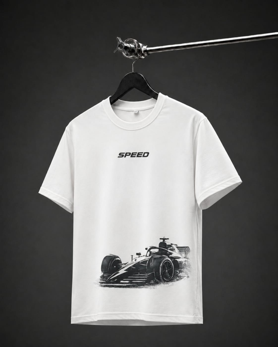 Speed Racer Oversized Drop Shoulder T-Shirt – White
